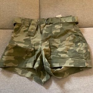 camo denim shorts